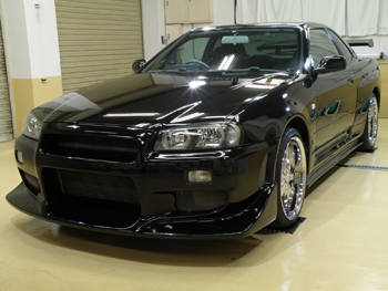 R34 GT-R ガラスコーティング